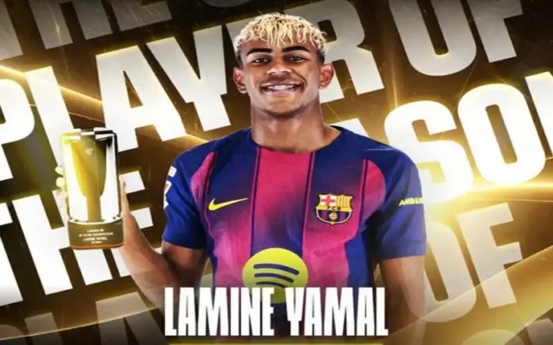 لامين يامال يفوز بجائزة أفضل لاعب في الدوري الإسباني